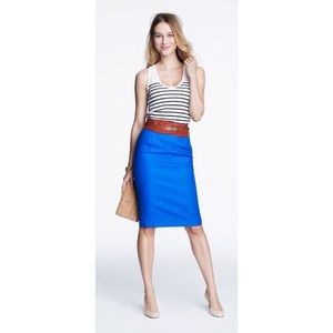 J Crew blue pencil skirt